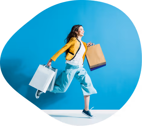 Woman holding shopping bags