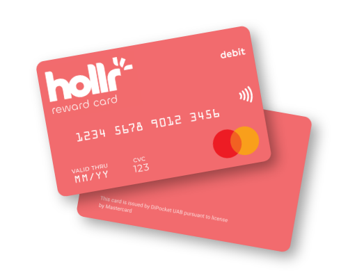 Hollr MasterCard debit card