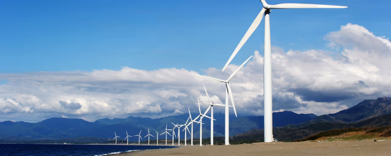 Sustainable energy windfarm image