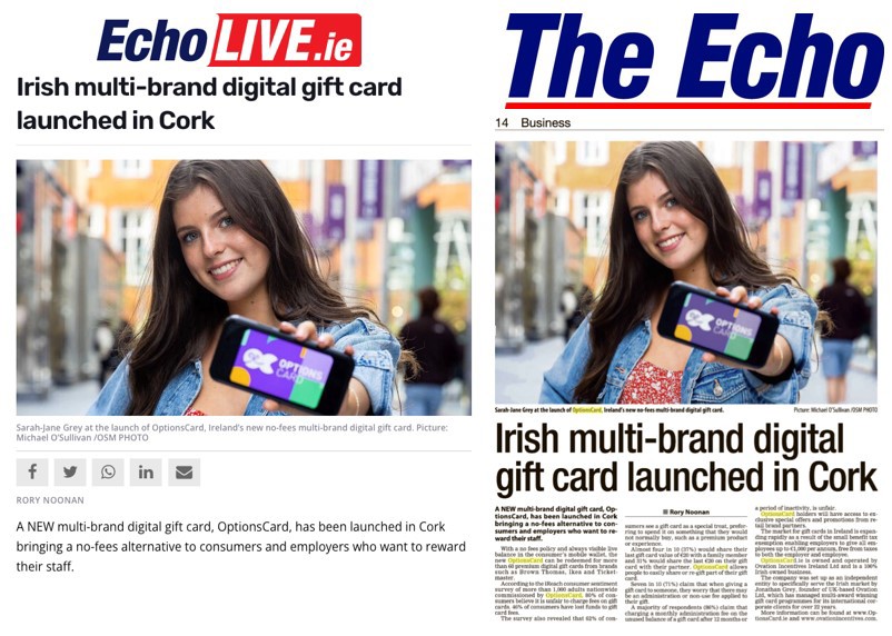 Multi Brand gift card for Ireland